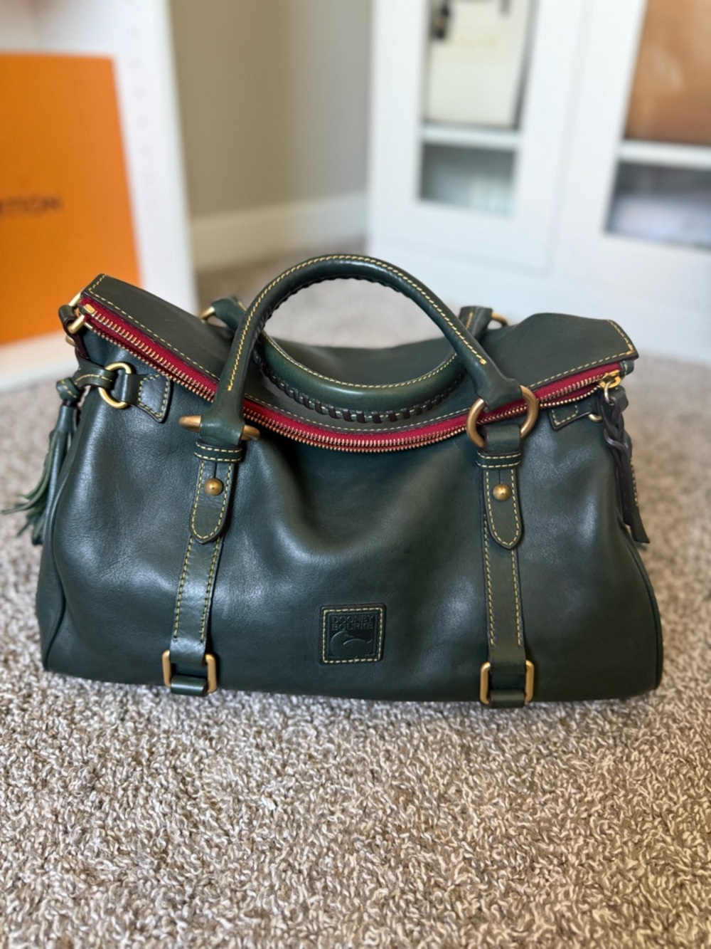 Dooney & Bourke Large Florentine leather Satchel -Ivy